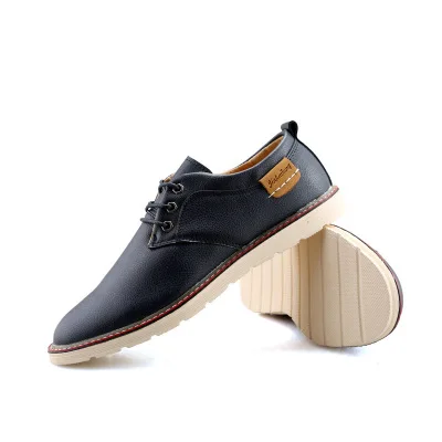 

Men's casual shoes flat breathable shoes leather shoes stock
