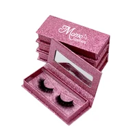

Custom packaging eyelash box storage case with mirror make your own logo