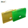 office supplies PP clear plastic document case with handle