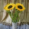 Hot sale artificial silk sunflower with short stem fabric sun flower