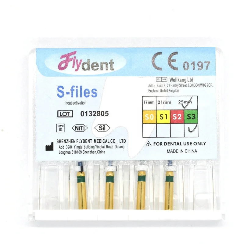 
dental S3 S-FILES rotary engine blue files heat activation files soft and flexible for dental instrument 
