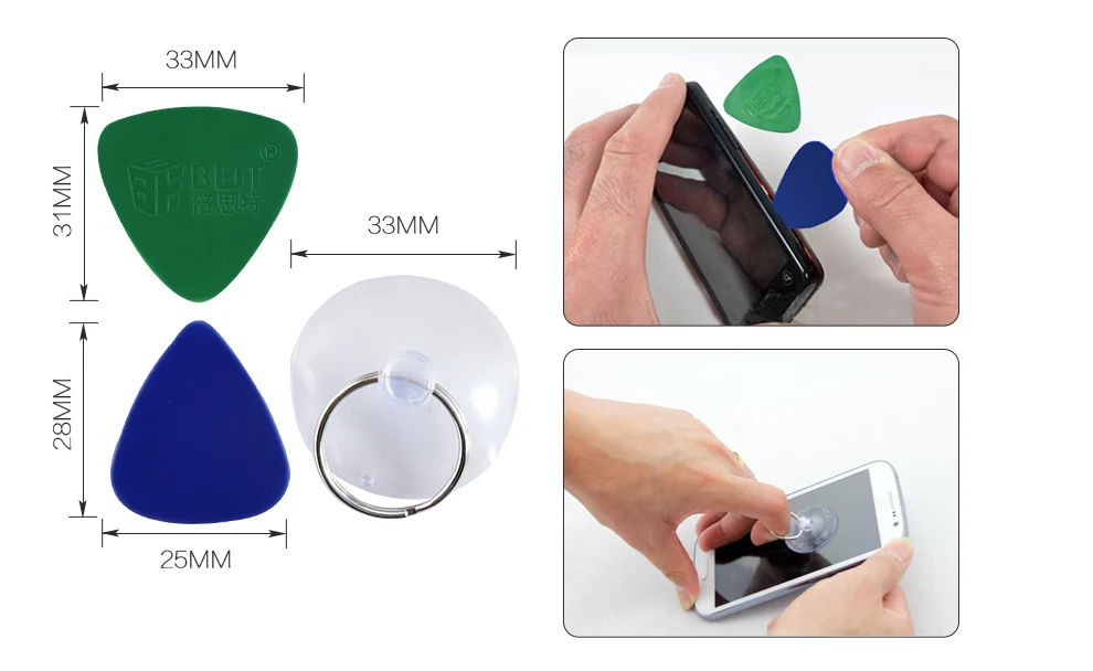 BST-288 12 in 1 Repair Opening Tools Hand Disassemble Tools Set Kit with Mini Screwdriver  for Cellphone Repair