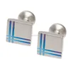 Square Titanium Cufflinks with dual line detail