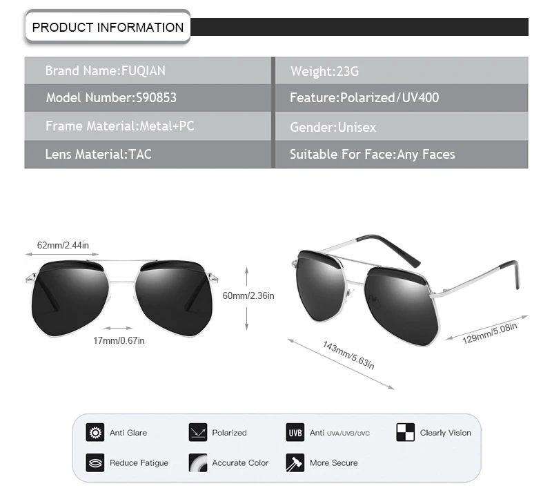 Designer Men Polarized Mirror Plastic Round Women TAC UV400 Sunglasses