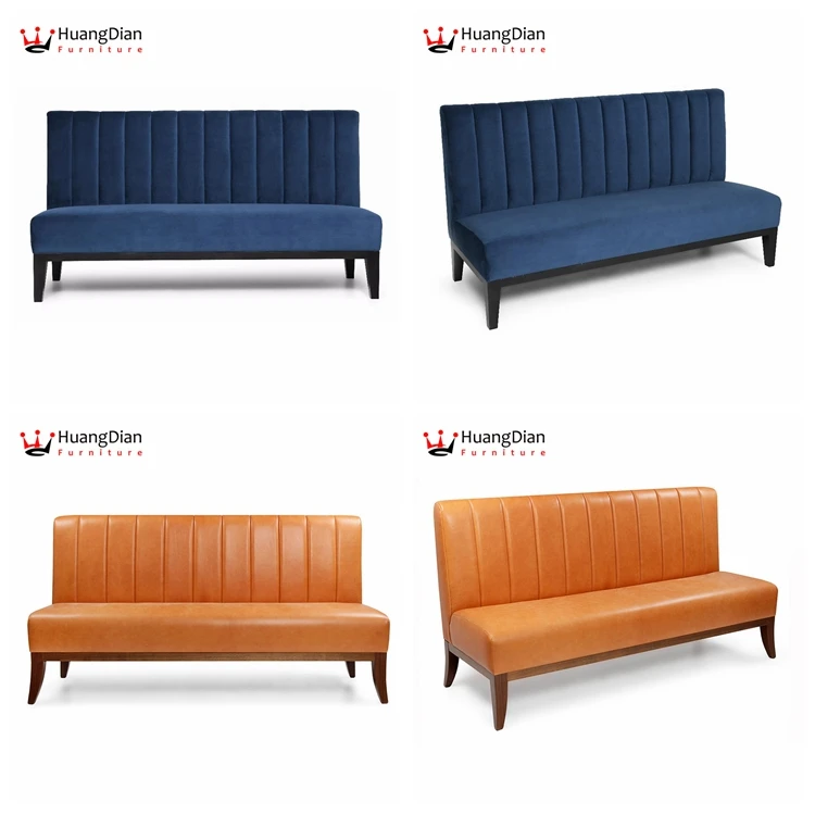 Custom made commercial restaurant sofa wood booth seating