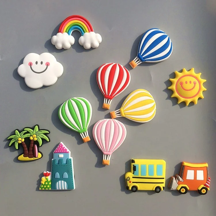 

Promotional Rainbow Cartoon Customized Personalised 3D Resin Soft PVC Rubber Souvenirs Fridge Magnets for Refrigerator Stickers