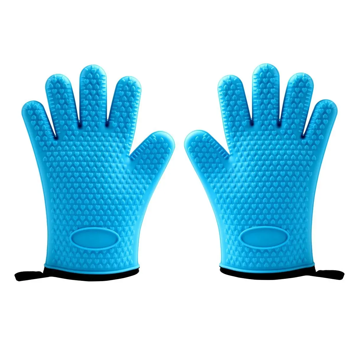 

Heat-resistent Silicone coated cotton lining oven glove Non-slip durable Barbecue baking glove oven mitts