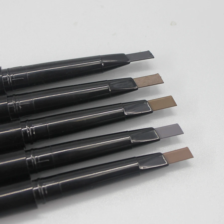 

Makeup Permanent Automatic Waterproof double head 2in1 Korea Black Private Label Mineral Eyebrow Pencils brow definer