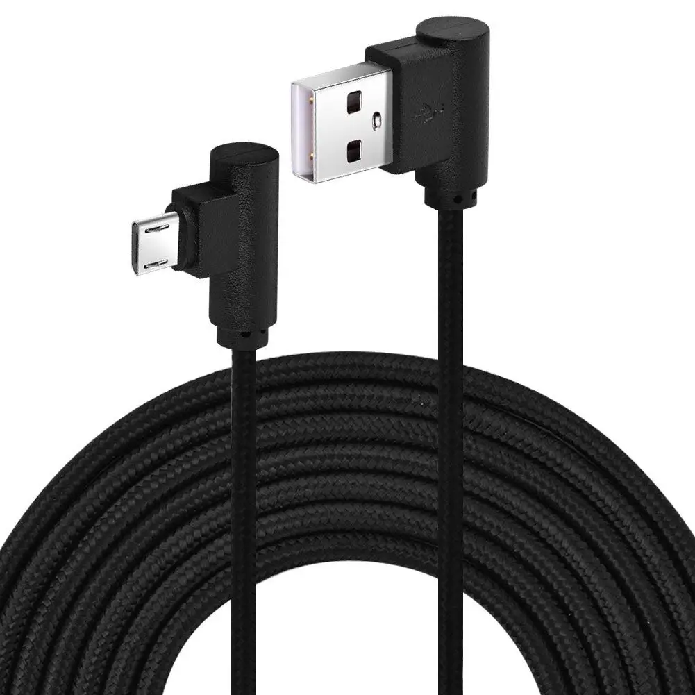 2M 6ft LONG Right Angle Micro USB Cable for Samsung Galaxy Tab 4 3 10.1 8.0 7.0