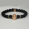 Missjewelry Private Label Chakra Gemstone Skull Charm Bead Bracelet