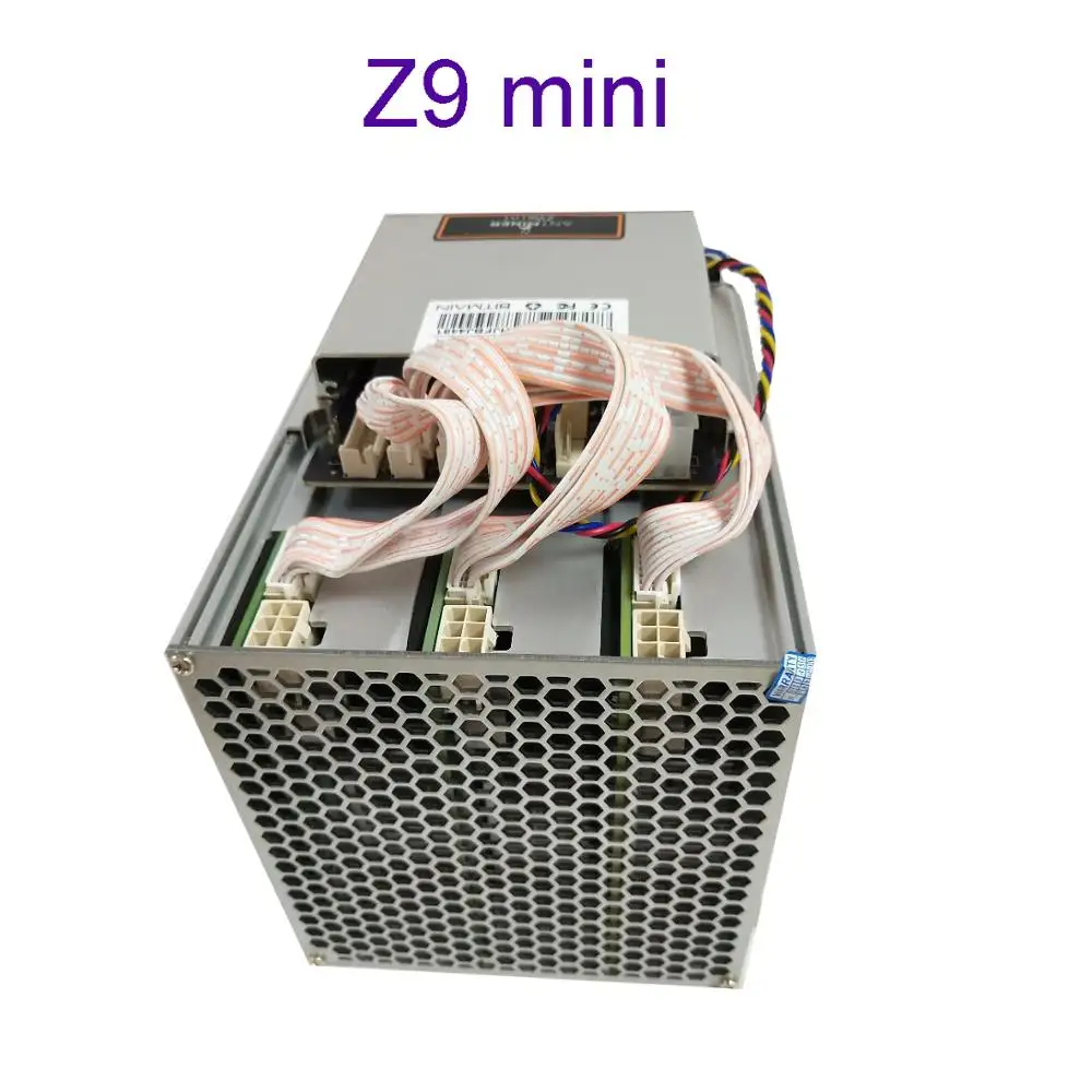 

Second hand used Bitmain Antminer Z9 mini 10k Sol/s 300W Asic Miner with PSU Equihash Miner for Zcash Mining, Silver
