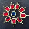 Miss Jewelry Supplies Gold Big Natural Gemstone Ruby Stone Necklace Pendant