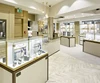 Custom made veneer single glass watch display cabinet showcase for watch store