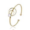 51713 xuping Opening Adjustable Women Jewelry, Single stone beautiful design charm copper alloy bangle