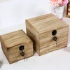 Vintage wood chest with Screen Printing