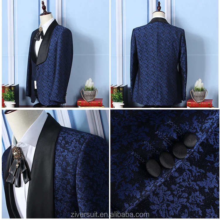 Three-piece suit men's western slim tuxedo wedding suits