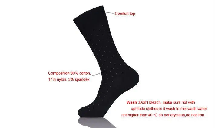 Mens Business Black Socks Men Custom