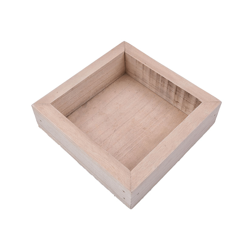 Unfinished Square Craft Panel Box Decorative Wood Signs Blank Craft