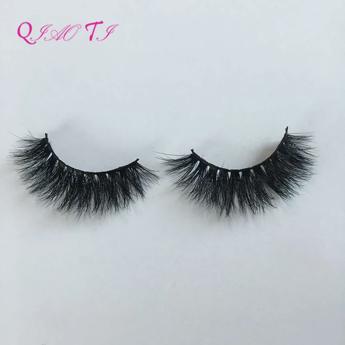 

Private label false lashes 3D mink eyelashes with custom box, Natural black
