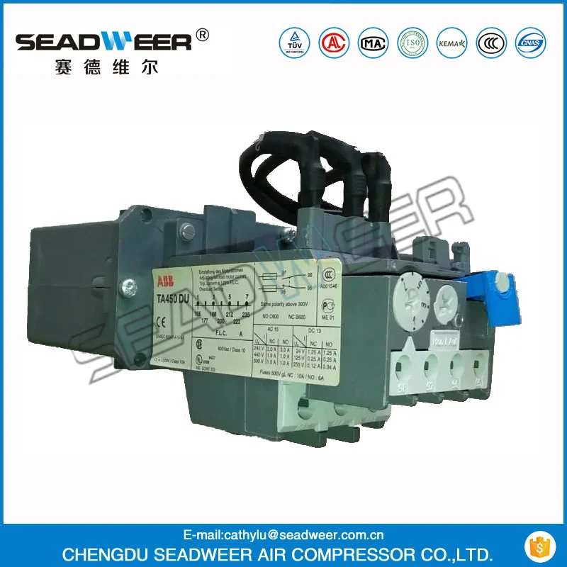 89296388 165235a Ta450du Air Compressor Thermal Overload Relay For Atlas Copco Ingersoll Rand