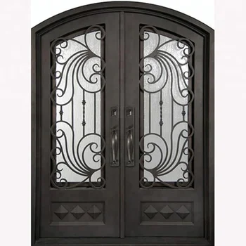 Modern Forged Iron Entrance Doors Grill Residential Buy Wrought Iron Door Grill Designs Entrance Doors Residential Modern Front Entry Doors Product