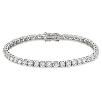 

925 sterling silver jewelry 18k white gold plated 5mm zirconia tennis bracelet mounting wholesale