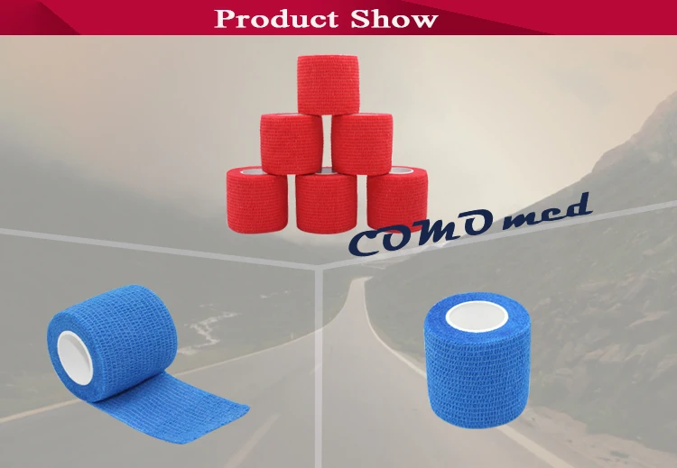 2017 vet wrap waterproof adhesive cohesive colored elastic bandage