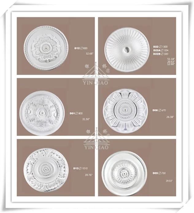 de los centros de techo del panel de techo de yeso medallones/yeso