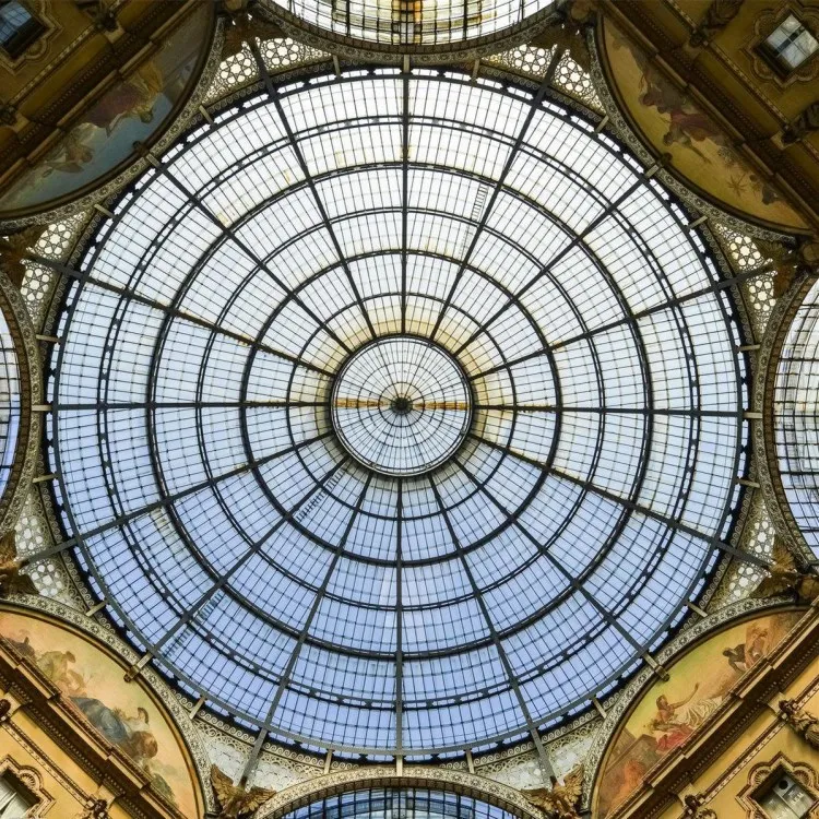 Glass Dome Roofing With Steel Structures 