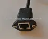 Ethernet RJ45 receptacle panel mount RJ45 with cat 5e cable network female port fixed to wall