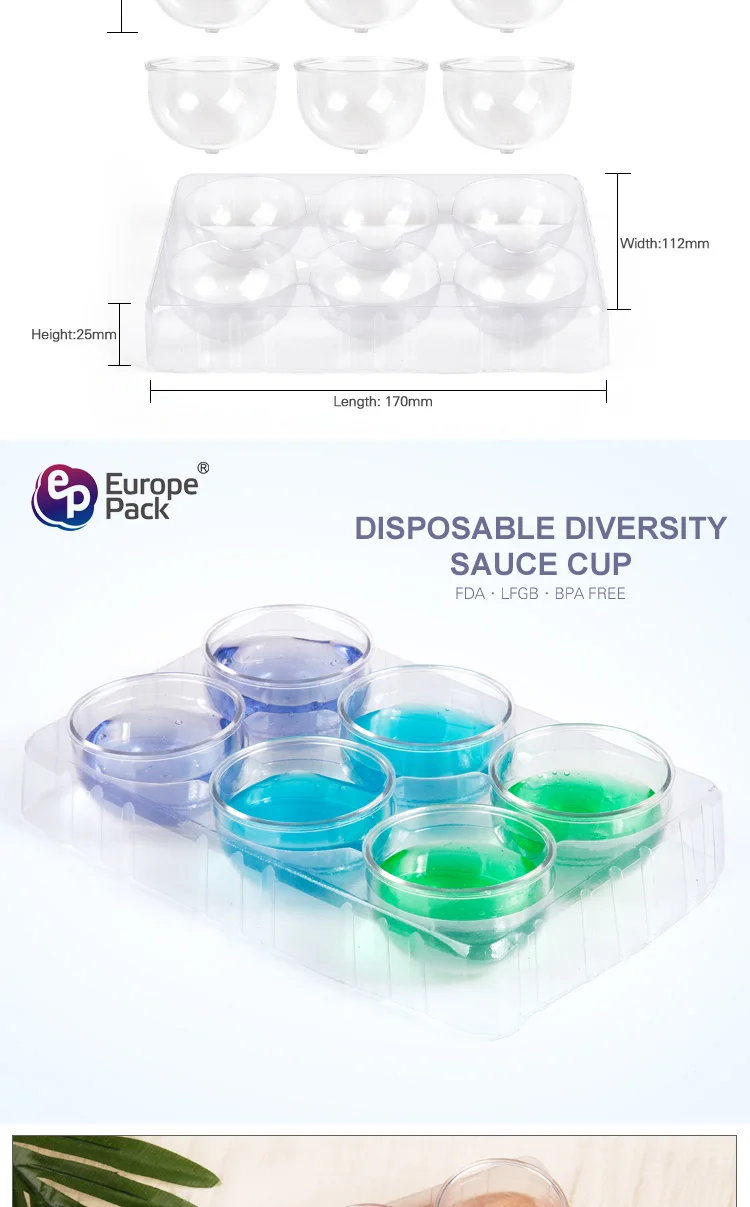 Wholesale High Quality Disposable Plastic Condiment Cup With Pedestal