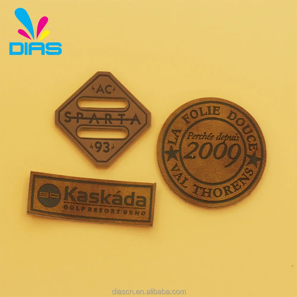 
Wholesale high quality garment custom embossed leather patch 