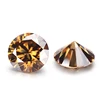 Round Brilliant Cut Loose Moissanites Wholesale Deep Champagne Moissanite Engagement Rings