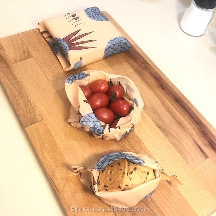 
Wholesale Washable Natural Environmentally Friendly Reusable Beeswax Fresh Cloth 