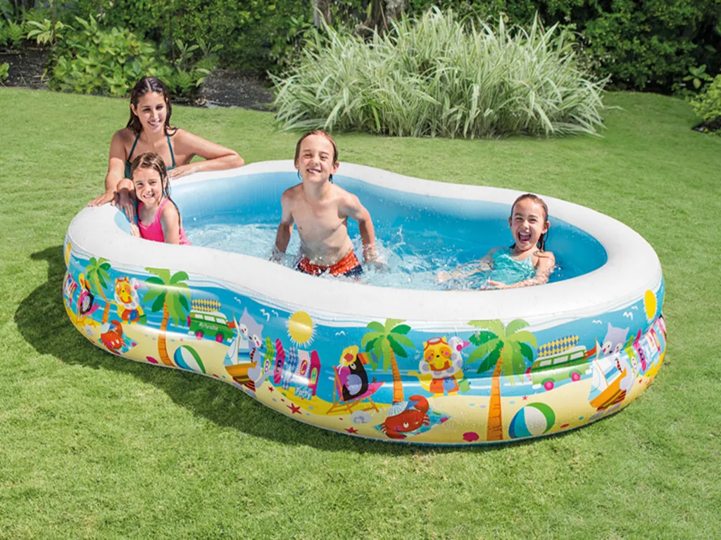 inflating intex pool