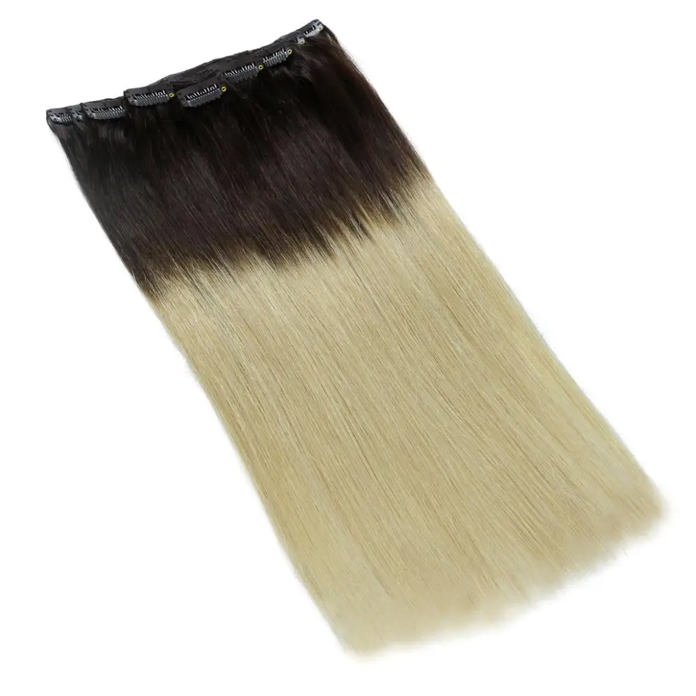 

Free Ship 6A Wholesale Price100g/ 120g/160g/220gram Virgin Brazilian Clip On Human Hair Extension Full Head 1618" 20" 22" 24