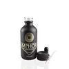 e liquid e juice 60ml frosted black boston round glass dropper bottle with gold hot stamping