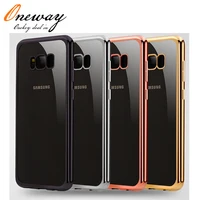 

Electroplating Frame Hybrid Protective Case and Crystal Clear Back Cover for Samsung Galaxy S8 Case