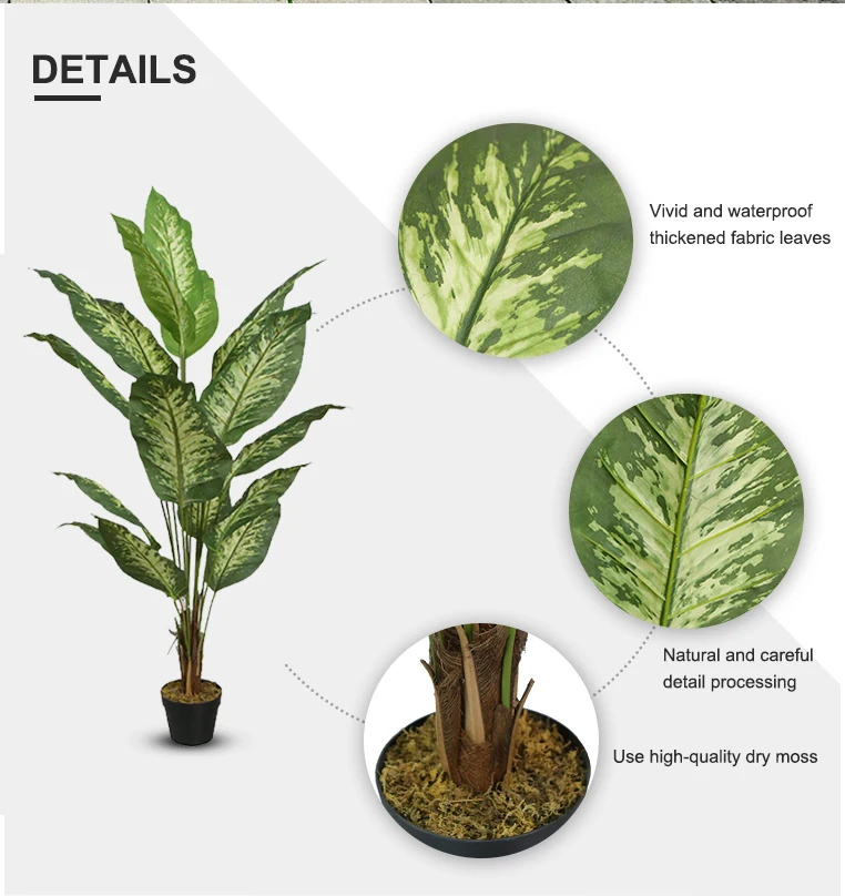 Household Plants Green Evergreen Tree Simulation Plant Artificial