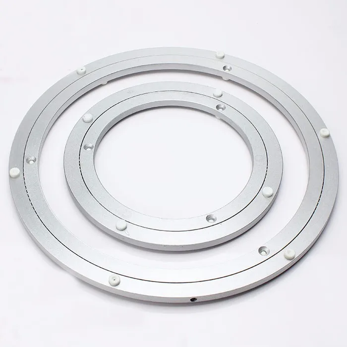 18-Inch Silent Lazy Susan Turntable Base | Aluminum Bearings & Rubber Pads | Smooth Rotation For Glass & Wood Tables