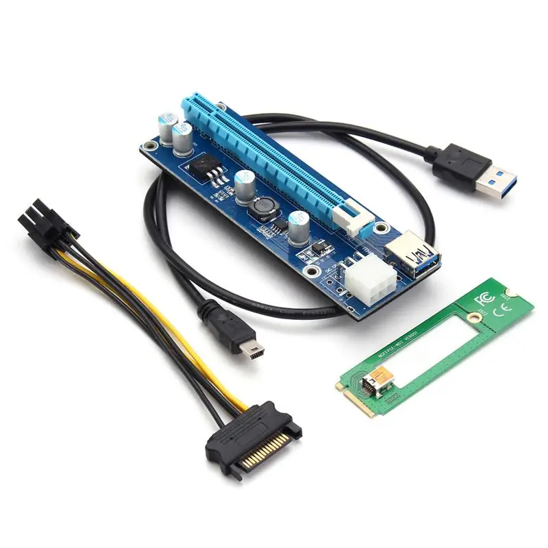 

4pcs M2 NGFF TO 16X SATA 15PIN Extender Riser Card Adapte Cabler USB 3.0 New Extender Card SATA 15pin Male to 6pin Power Cable, N/a