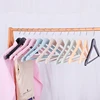 High quality Mix colorful wood trouser hanger colored wooden clothes hanger with metal hooks
