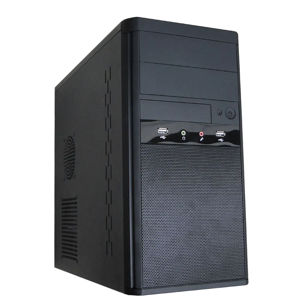 

New Amazon Hot Selling Free Sample CPU PC Desktop computer chassis cases atx casings with Alarm Speaker Air duct Screwless