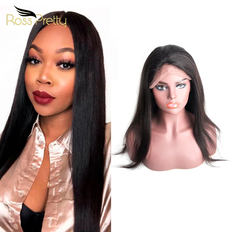 

Ross Pretty 13x6 Straight Lace Front Wig Indian Remy Human Hair Lace Frontal Wig