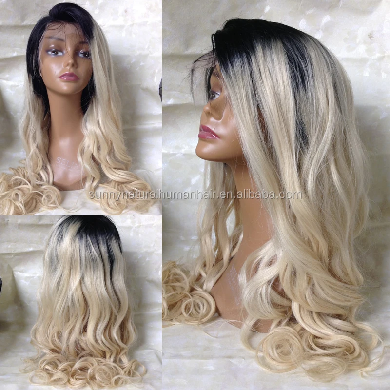 

26 28 30 inch human hair long blonde wigs ready to ship glueless full lace wigs with baby hair brazilian ombre hair wigs, N/a