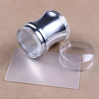 

Top Quality Silicone Metal Silver Clear Nail Stamper And Big Size Scraper Nail Polish DIY Nail Stamper