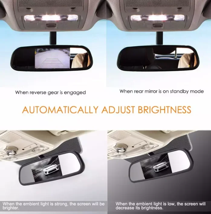 Universal Car Tv Monitor Dvd 7" Screen External Rearview Android Mirror