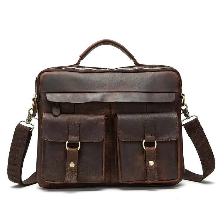 

Drop Shipping Amazon Hot Selling China Manufacturer 100 Genuine Leather Handbags Custom Shoulder Bag With Logo Mens 8001, 10colors