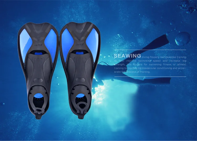 China Factory Direct Snorkel Fins Swim Fins Travel Size Short Adjustable Adult Kids Scuba Flippers