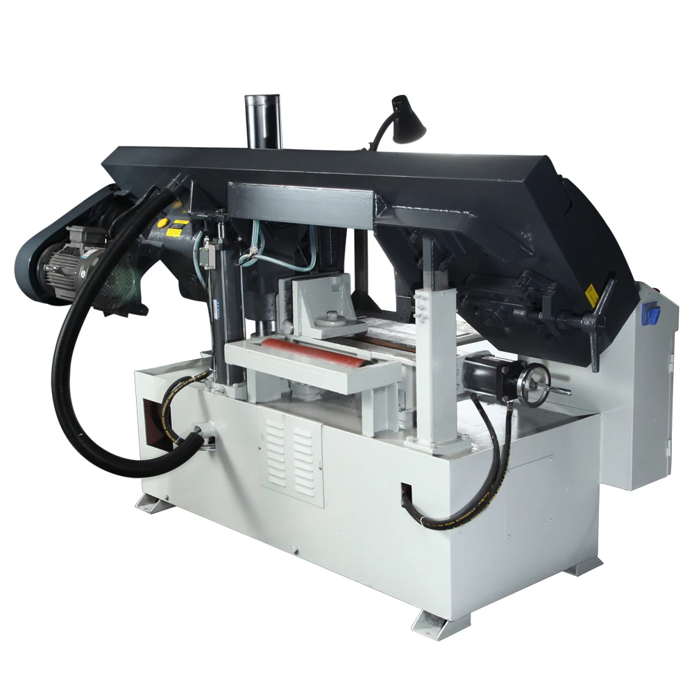 
HUOXIAN GB4230 New band sawing machine semi-automatic horizontal gantry band saw machine cuts metals includes a band saw blade 